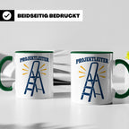 Projektleiter Tasse lustig mit Leiter Spruch, witzige Kaffee – Grün [farbe:grün]