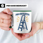 Projektleiter Tasse lustig mit Leiter Spruch, witzige Kaffee – Grün [farbe:grün]