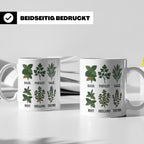 Kräutertasse mit Küchenkräuter Motiv für Gärtner & Koch, Bot – Weiß [farbe:weiß]