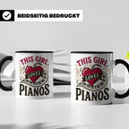 Pianistin Tasse This Girl Loves Pianos Spruch Kaffeebecher f – Schwarz [farbe:schwarz]
