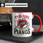 Pianistin Tasse This Girl Loves Pianos Spruch Kaffeebecher f – Rot [farbe:rot]