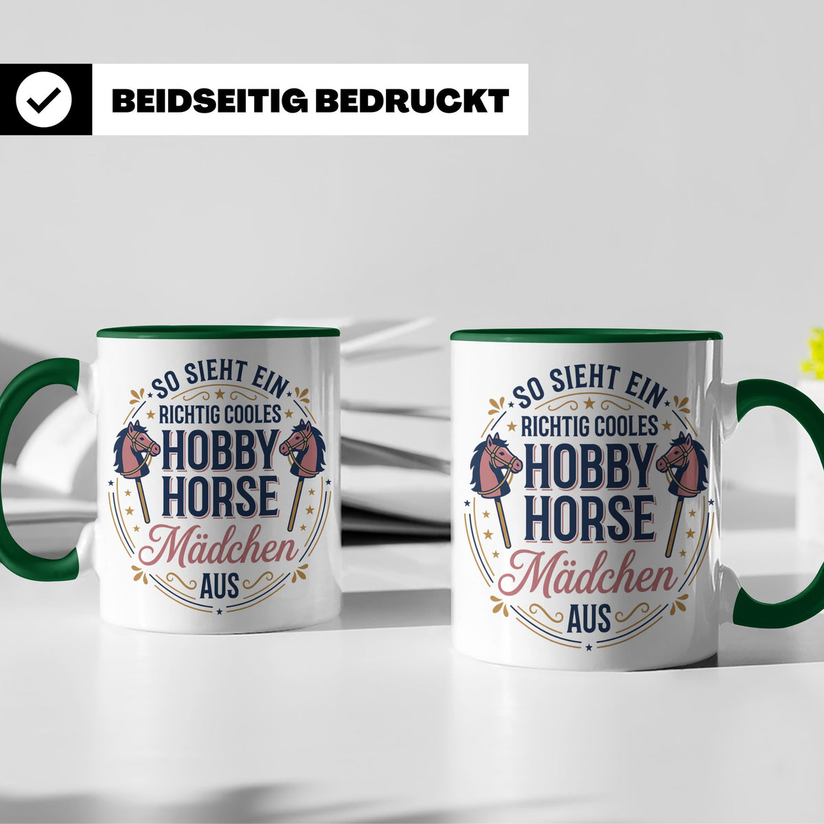 Hobby Horse Mädchen Tasse Spruch So sieht ein cooles Mädchen – Grün [farbe:grün]