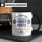 Hobby Horse Mädchen Tasse Spruch So sieht ein cooles Mädchen – Schwarz [farbe:schwarz]
