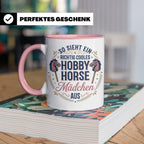 Hobby Horse Mädchen Tasse Spruch So sieht ein cooles Mädchen – Rosa [farbe:rosa]