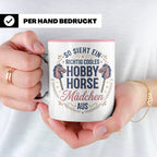 Hobby Horse Mädchen Tasse Spruch So sieht ein cooles Mädchen – Rosa [farbe:rosa]