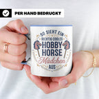 Hobby Horse Mädchen Tasse Spruch So sieht ein cooles Mädchen – Blau [farbe:blau]