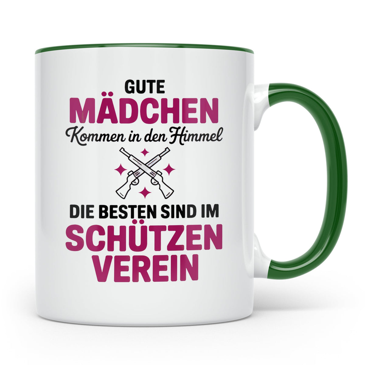 Schützenverein Tasse - Gute Mädchen Himmel, Beste Schützen G – Grün [farbe:grün]