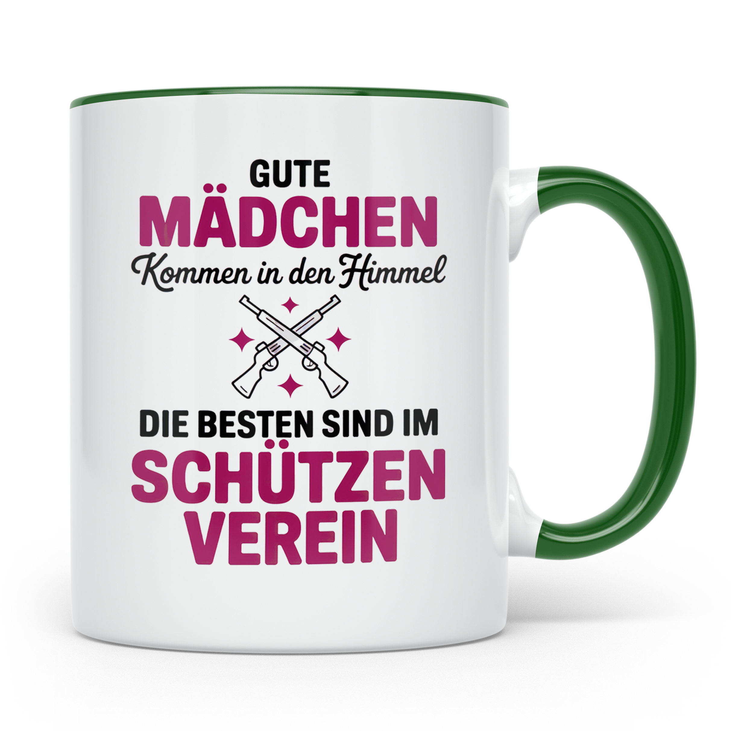 Schützenverein Tasse - Gute Mädchen Himmel, Beste Schützen G – Grün [farbe:grün]