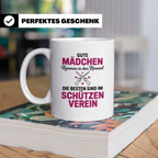 Schützenverein Tasse - Gute Mädchen Himmel, Beste Schützen G – Weiß [farbe:weiß]