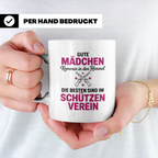 Schützenverein Tasse - Gute Mädchen Himmel, Beste Schützen G – Weiß [farbe:weiß]