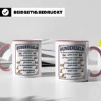 Hunderegeln Tasse mit lustigem Spruch für Hundebesitzer, Her – Rosa [farbe:rosa]