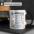 Hunderegeln Tasse mit lustigem Spruch für Hundebesitzer, Her – Schwarz [farbe:schwarz]