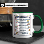 Hunderegeln Tasse mit lustigem Spruch für Hundebesitzer, Her – Grün [farbe:grün]