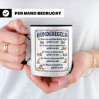 Hunderegeln Tasse mit lustigem Spruch für Hundebesitzer, Her – Schwarz [farbe:schwarz]