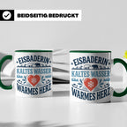 Eisbaderin Tasse mit Spruch Kaltes Wasser Warmes Herz | Gesc – Grün [farbe:grün]