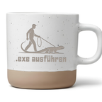 Tasse .exe ausführen Lustig - Programmierer Kaffeetasse Echse - IT Nerd Geschenk Informatiker Humor - Becher Eidechse an der Leine