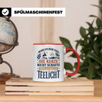 Yoga Tasse lustiger Spruch Kerze Teelicht Kaffeetasse für Yo – Rot [farbe:rot]