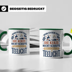 Yoga Tasse lustiger Spruch Kerze Teelicht Kaffeetasse für Yo – Grün [farbe:grün]