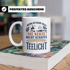 Yoga Tasse lustiger Spruch Kerze Teelicht Kaffeetasse für Yo – Weiß [farbe:weiß]
