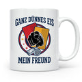 Schiedsrichter Tasse mit Spruch Ganz dünnes Eis mein Freund  – Weiß [farbe:weiß]