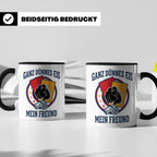 Schiedsrichter Tasse mit Spruch Ganz dünnes Eis mein Freund  – Schwarz [farbe:schwarz]
