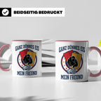 Schiedsrichter Tasse mit Spruch Ganz dünnes Eis mein Freund  – Rosa [farbe:rosa]