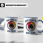 Schiedsrichter Tasse mit Spruch Ganz dünnes Eis mein Freund  – Blau [farbe:blau]