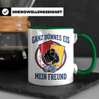 Schiedsrichter Tasse mit Spruch Ganz dünnes Eis mein Freund  – Grün [farbe:grün]