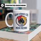 Schiedsrichter Tasse mit Spruch Ganz dünnes Eis mein Freund  – Weiß [farbe:weiß]