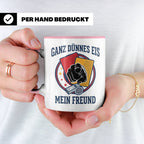 Schiedsrichter Tasse mit Spruch Ganz dünnes Eis mein Freund  – Rosa [farbe:rosa]