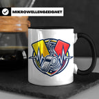 Schiedsrichter Tasse mit Herzschlag, Pfeife & Karten Motiv,  – Schwarz [farbe:schwarz]