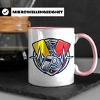Schiedsrichter Tasse mit Herzschlag, Pfeife & Karten Motiv,  – Rosa [farbe:rosa]