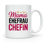 Mama Ehefrau Chefin Tasse - Muttertag Geschenkidee für Power – Weiß [farbe:weiß]