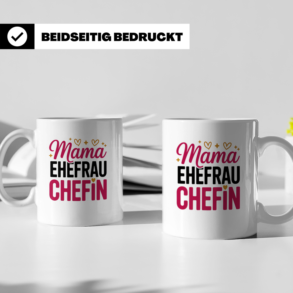 Mama Ehefrau Chefin Tasse - Muttertag Geschenkidee für Power – Weiß [farbe:weiß]
