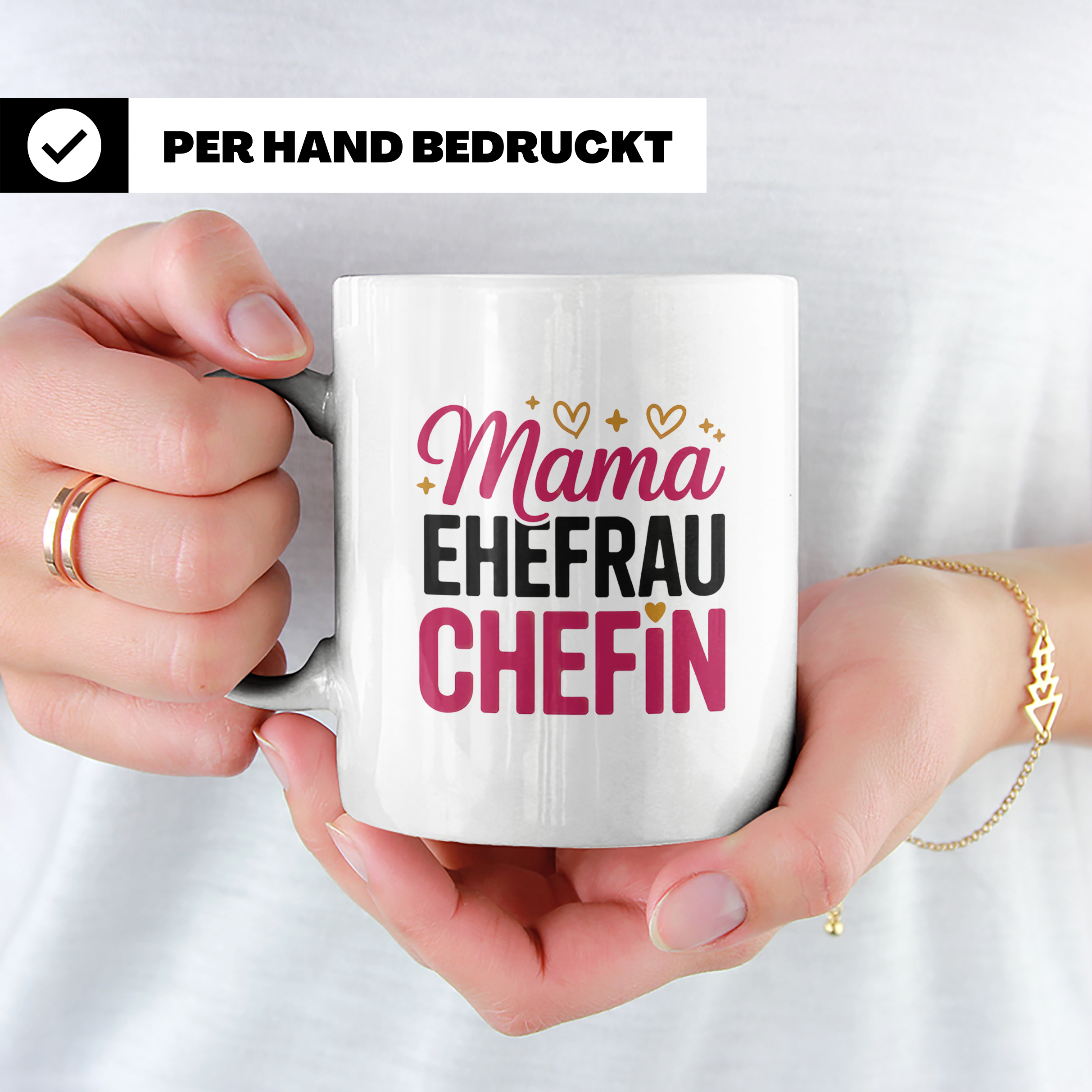 Mama Ehefrau Chefin Tasse - Muttertag Geschenkidee für Power – Weiß [farbe:weiß]