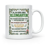 Kleingarten Tasse mit lustigem Spruch gegen Gartenzwerge | G – Weiß [farbe:weiß]