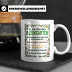 Kleingarten Tasse mit lustigem Spruch gegen Gartenzwerge | G – Weiß [farbe:weiß]