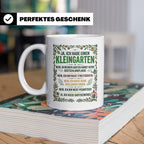 Kleingarten Tasse mit lustigem Spruch gegen Gartenzwerge | G – Weiß [farbe:weiß]