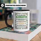 Kleingarten Tasse mit lustigem Spruch gegen Gartenzwerge | G – Schwarz [farbe:schwarz]