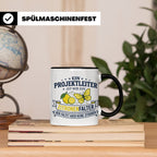 Projektleiter Tasse mit Spruch Zitronenfalter faltet keine Z – Schwarz [farbe:schwarz]