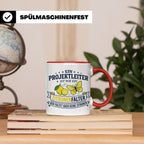 Projektleiter Tasse mit Spruch Zitronenfalter faltet keine Z – Rot [farbe:rot]