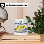 Projektleiter Tasse mit Spruch Zitronenfalter faltet keine Z – Grün [farbe:grün]