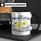 Projektleiter Tasse mit Spruch Zitronenfalter faltet keine Z – Schwarz [farbe:schwarz]