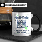 Projektleiter Tasse mit Spruch Ich finde eine Lösung lustige – Schwarz [farbe:schwarz]