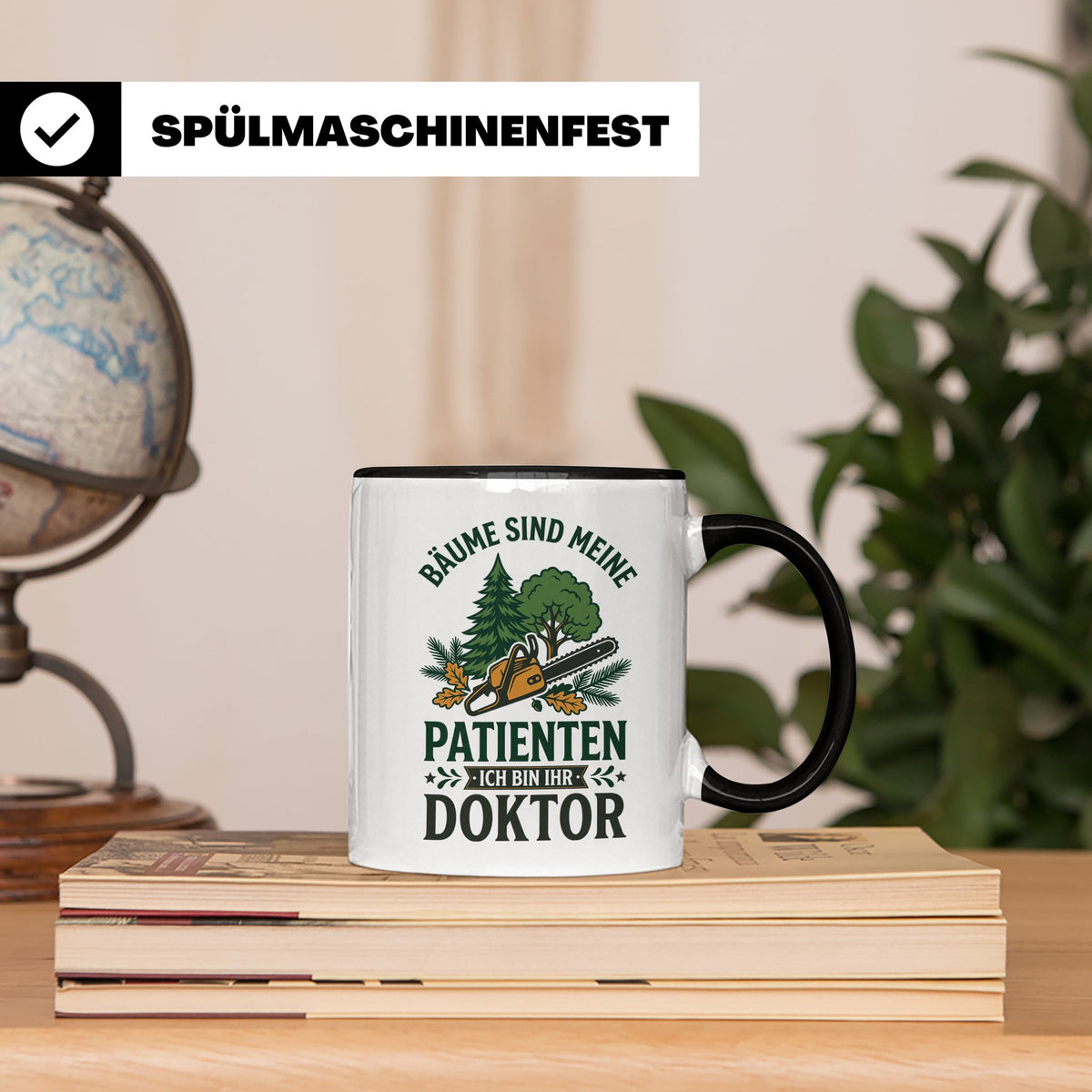 Holzfäller Tasse Bäume sind meine Patienten Baumdoktor lusti – Schwarz [farbe:schwarz]