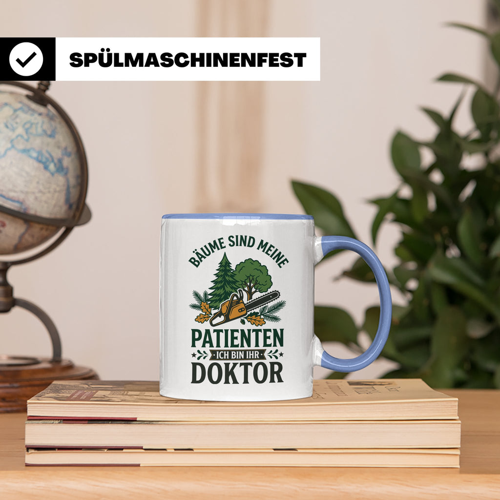 Holzfäller Tasse Bäume sind meine Patienten Baumdoktor lusti – Blau [farbe:blau]
