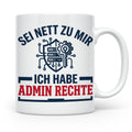 Admin Rechte Tasse lustig für IT Administrator & Nerd. Gesch – Weiß [farbe:weiß]