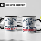 Admin Rechte Tasse lustig für IT Administrator & Nerd. Gesch – Schwarz [farbe:schwarz]