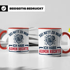 Admin Rechte Tasse lustig für IT Administrator & Nerd. Gesch – Rot [farbe:rot]