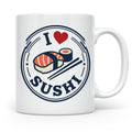 Sushi Tasse I Love Sushi Spruch | Japanische Küche Geschenk  – Weiß [farbe:weiß]